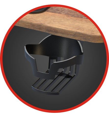 Soporte para bebidas y auriculares
