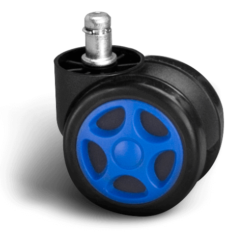 Soft-glide casters and nylon star base